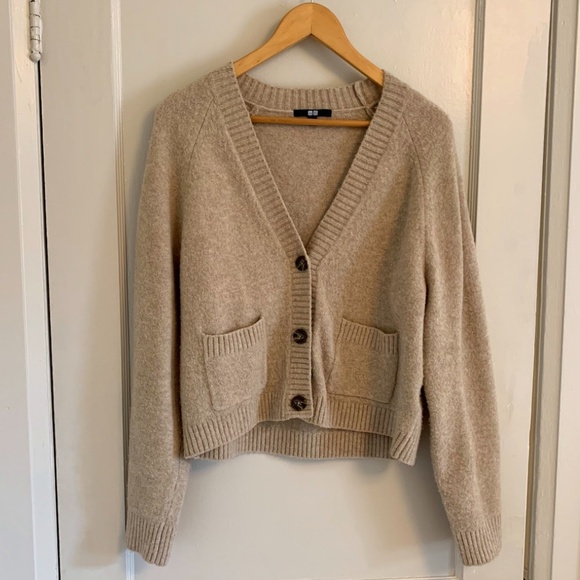 Tan Uniqlo Cardigan - Picture 1 of 4